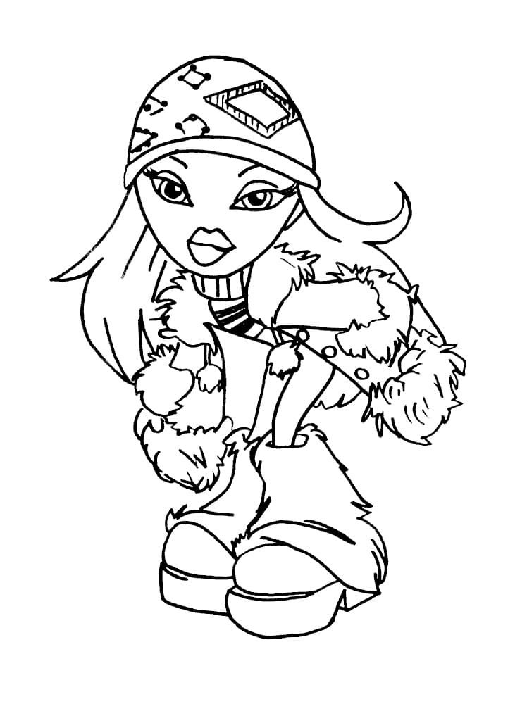 bratz para colorir e imprimir bandana
