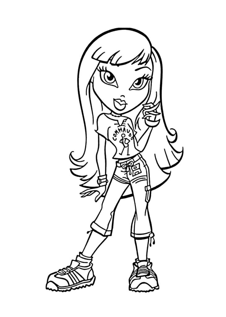 bratz para colorir e imprimir cabelo