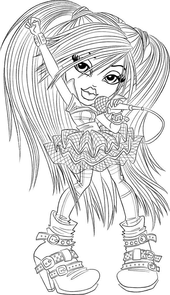 bratz para colorir e imprimir cabelo