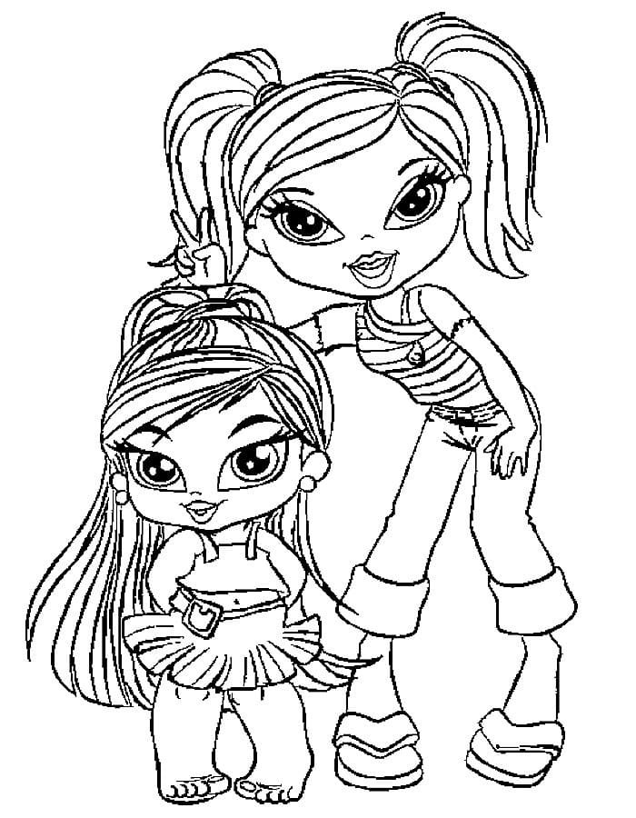 bratz para colorir e imprimir criança