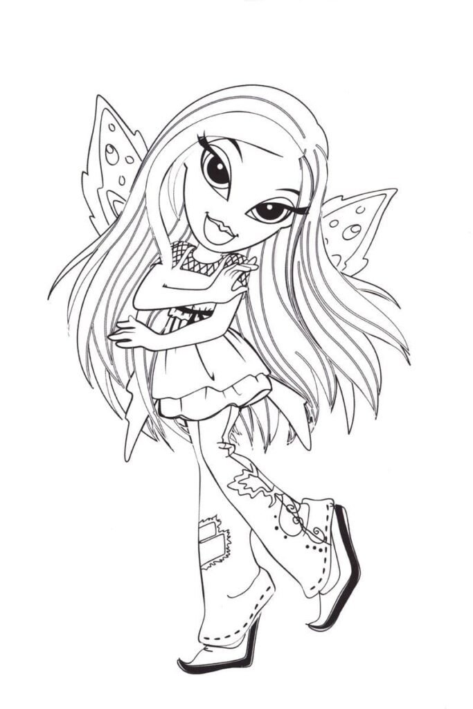 bratz para colorir e imprimir fada