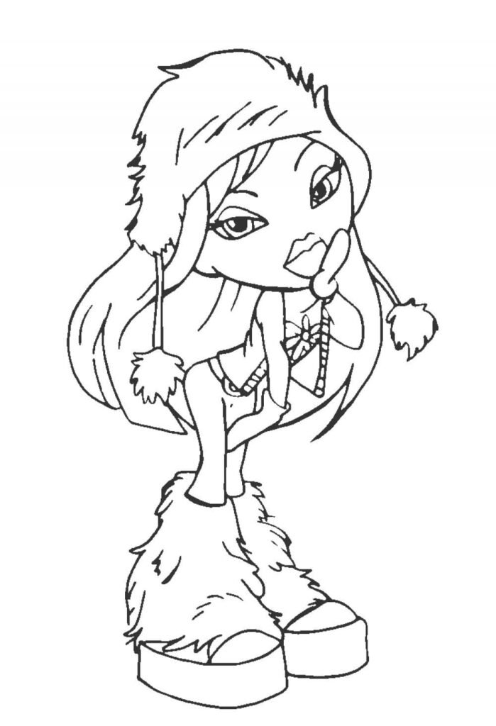 bratz para colorir e imprimir frio