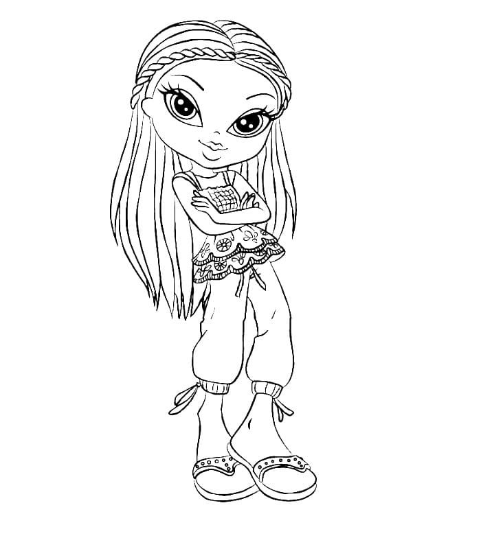 bratz para colorir e imprimir sport