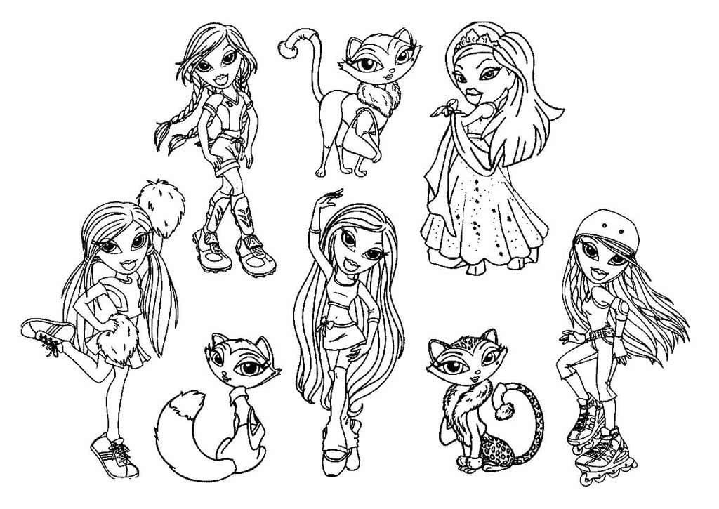 bratz para colorir e imprimir varias