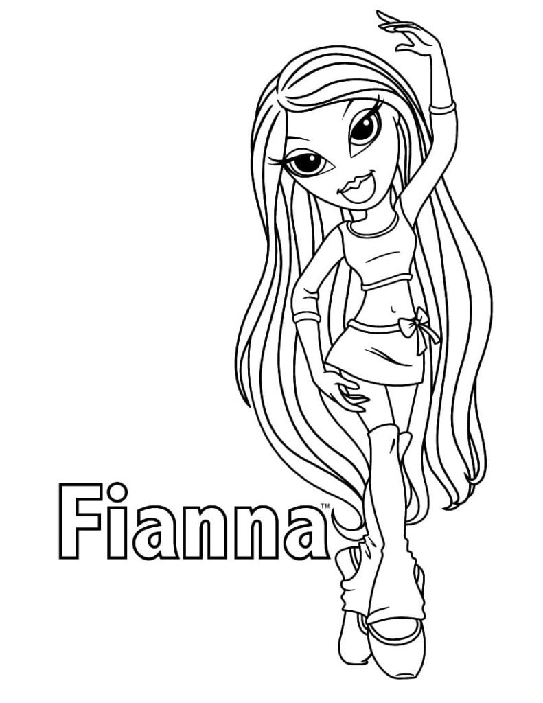 bratz para colorir logo