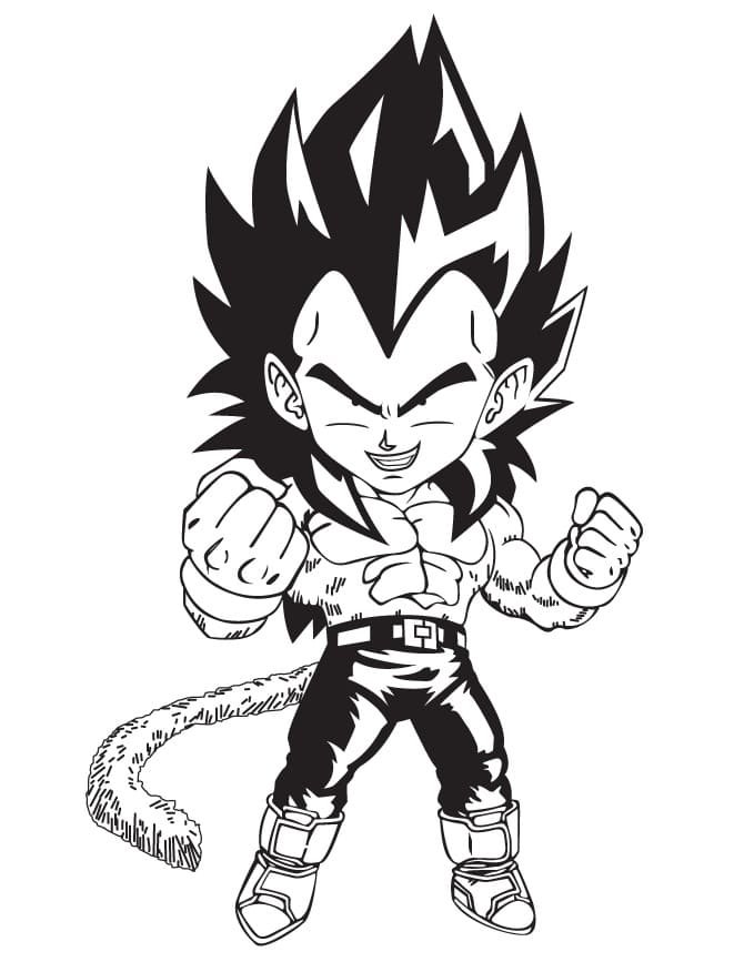 Desenhos de Vegeta para colorir - Bora Colorir