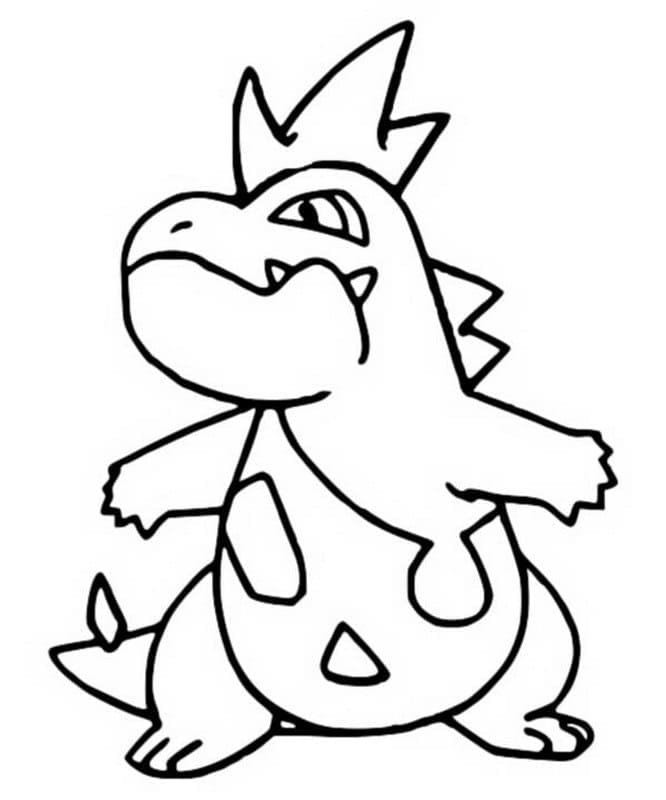 desenho de croconaw pokemon para colorir