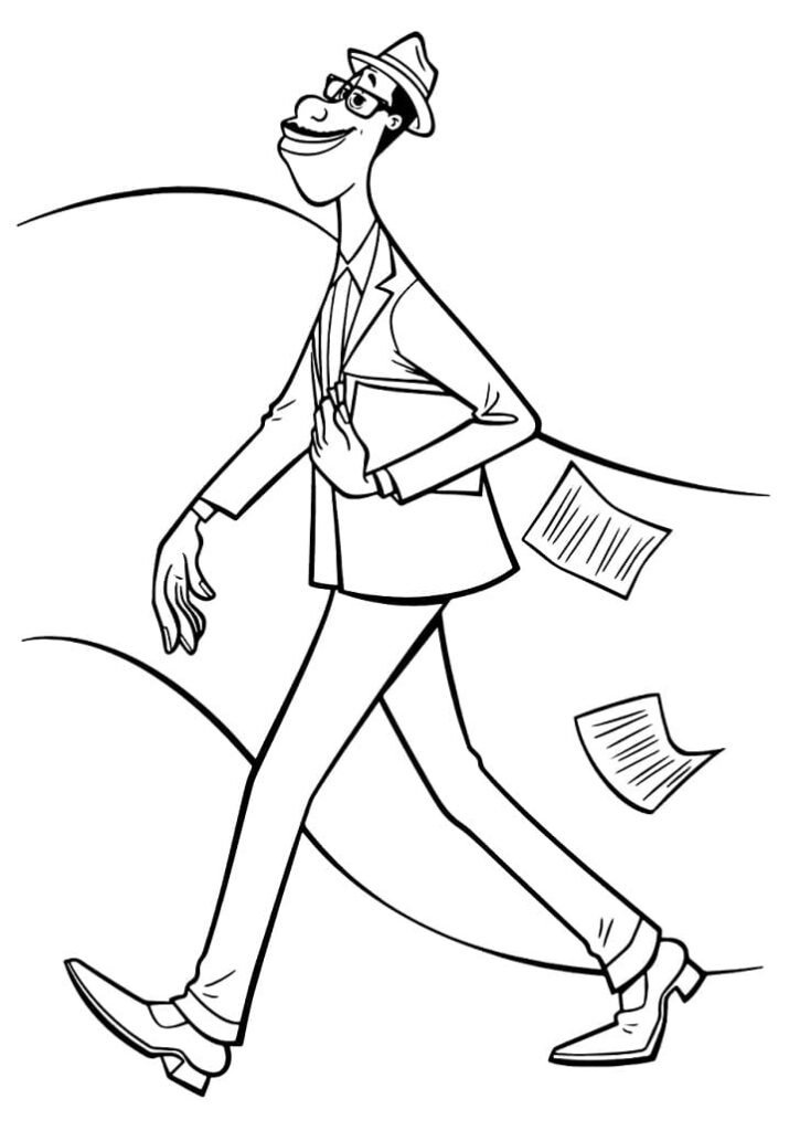 desenho de disney soul 8 para colorir