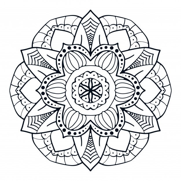 mandala de flores para colorir