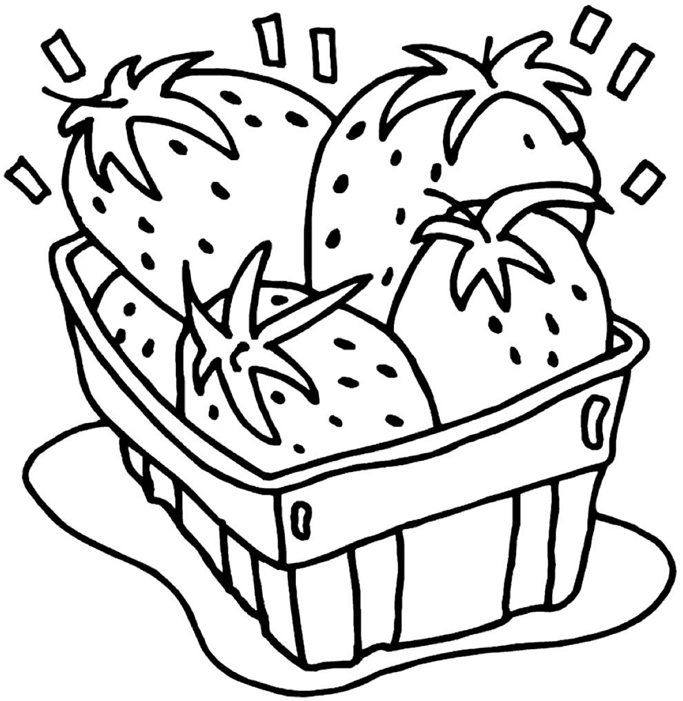 desenho de morango para colorir 9