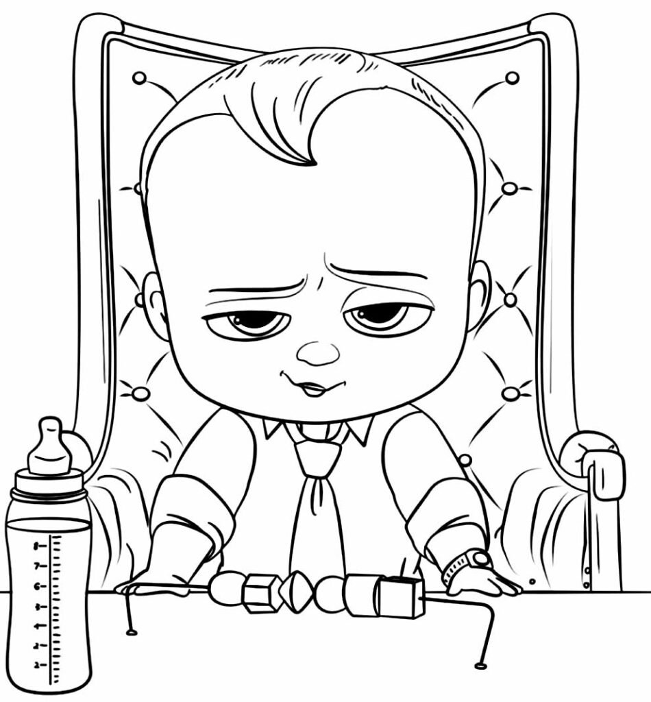 desenho de poderoso chefinho para pintar e colorir 1
