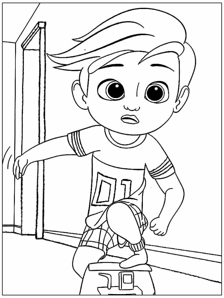 desenho de poderoso chefinho para pintar e colorir 15