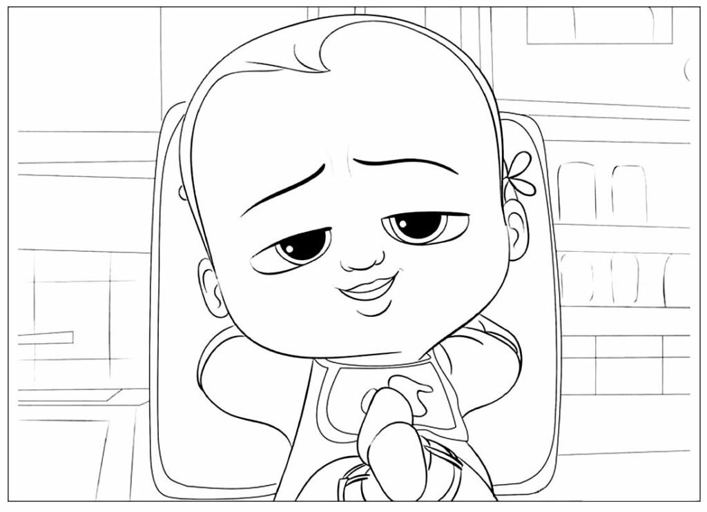 desenho de poderoso chefinho para pintar e colorir 5