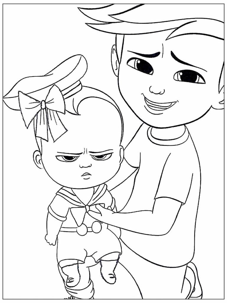desenho de poderoso chefinho para pintar e colorir 8
