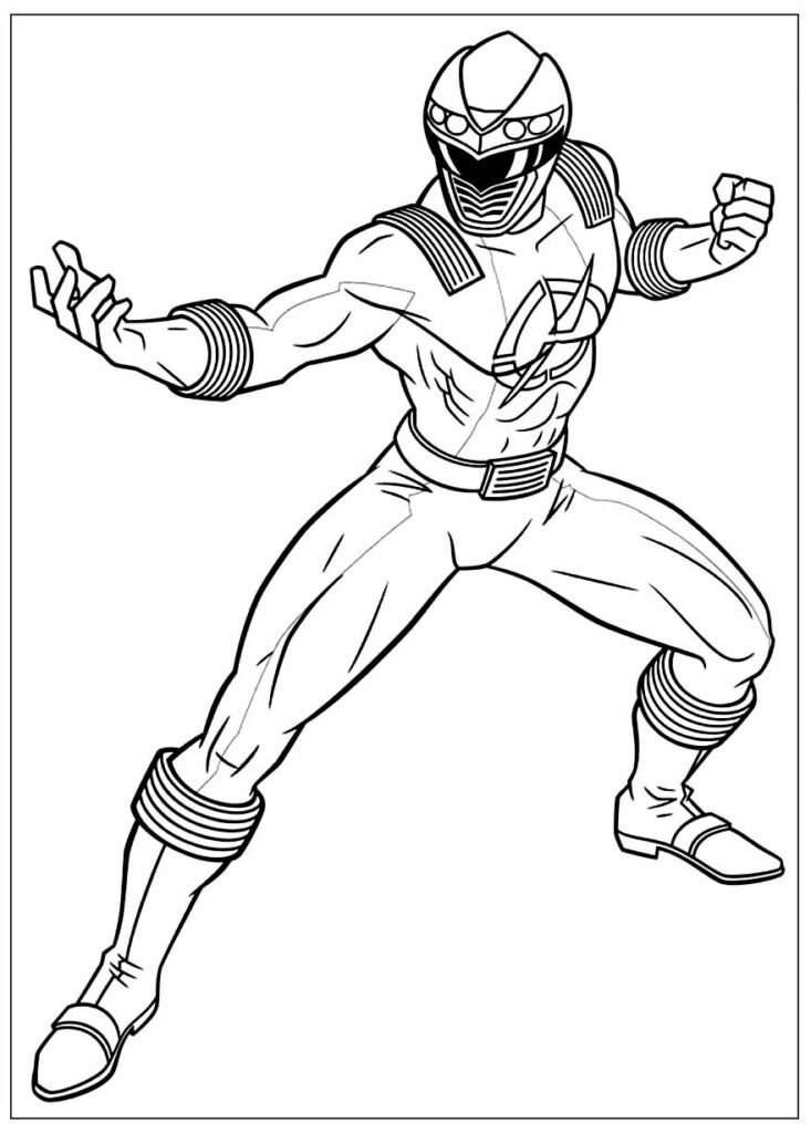 desenho de power rangers para pintar e colorir em casa 18