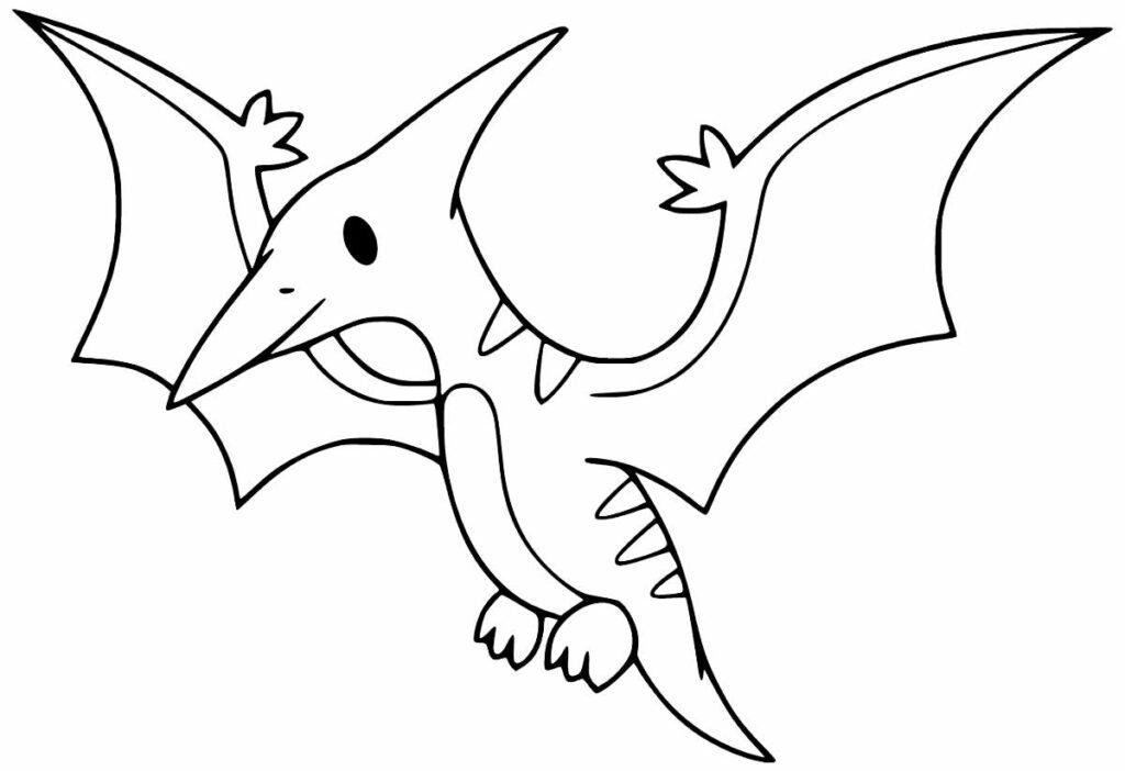 desenho de pterodactilo para colorir 1