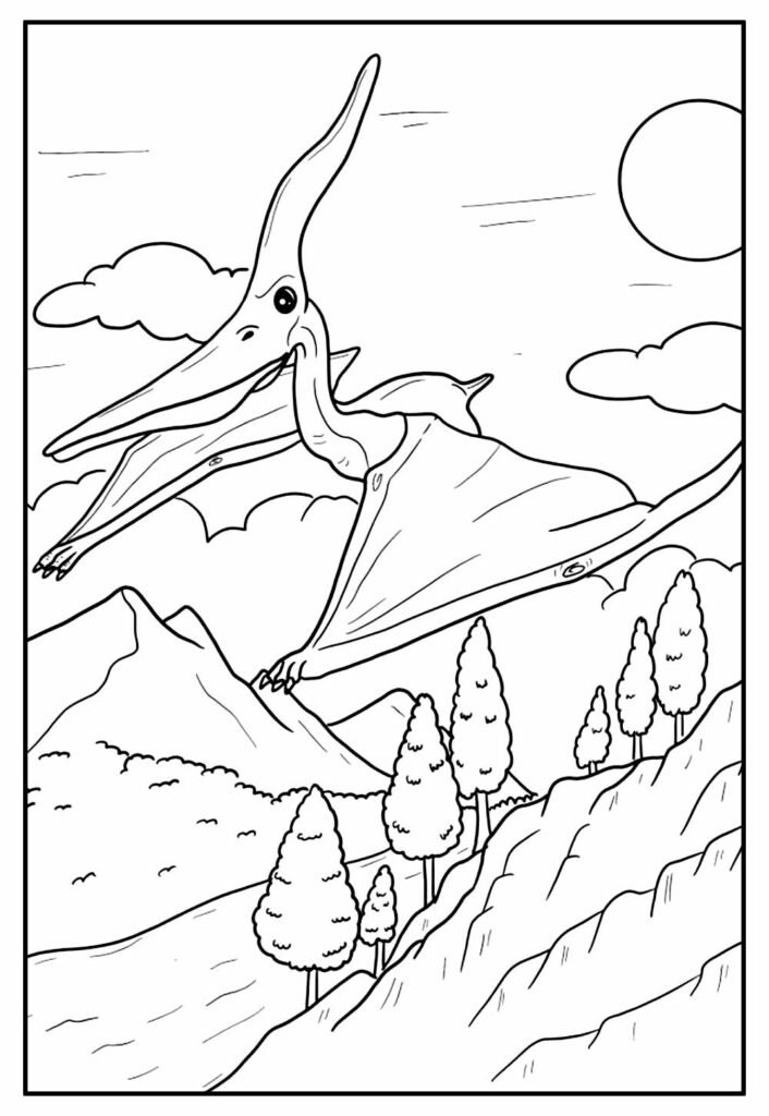 desenho de pterodactilo para colorir 13