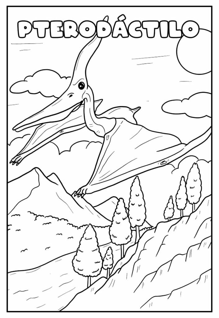 desenho de pterodactilo para colorir 14