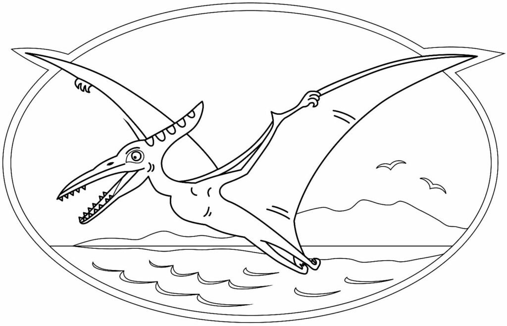 desenho de pterodactilo para colorir 15