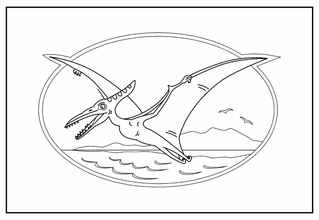 desenho de pterodactilo para colorir 16