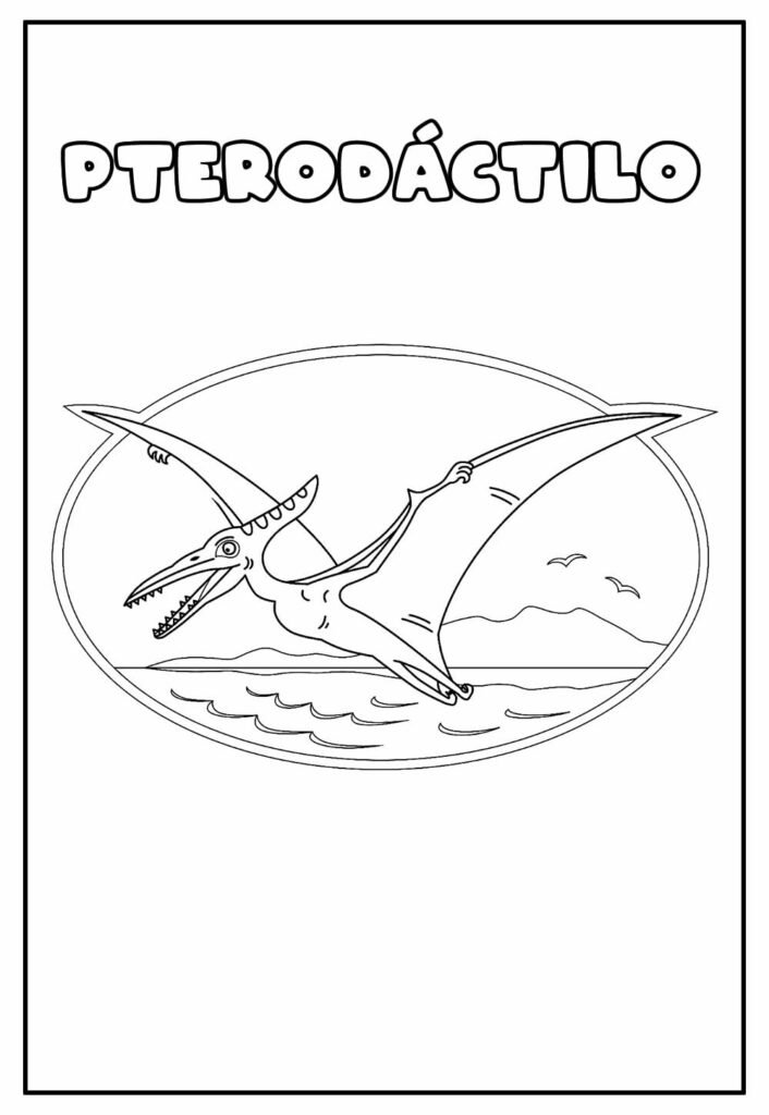 desenho de pterodactilo para colorir 17