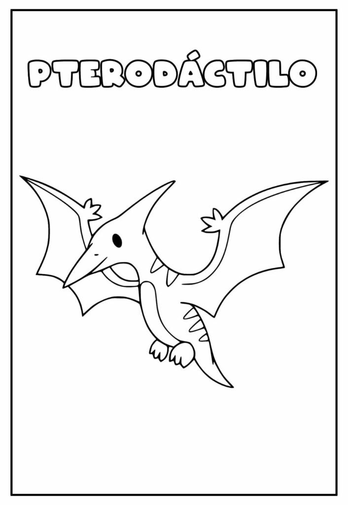 desenho de pterodactilo para colorir 3