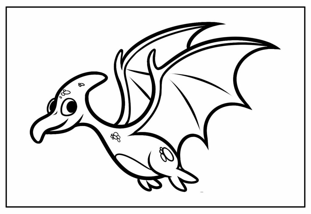 desenho de pterodactilo para colorir 5