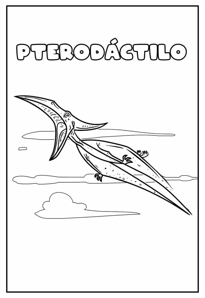 desenho de pterodactilo para colorir 9
