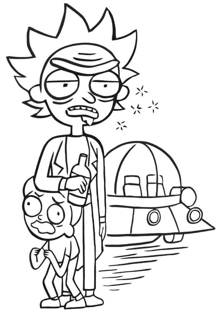 desenho de rick e morty 14