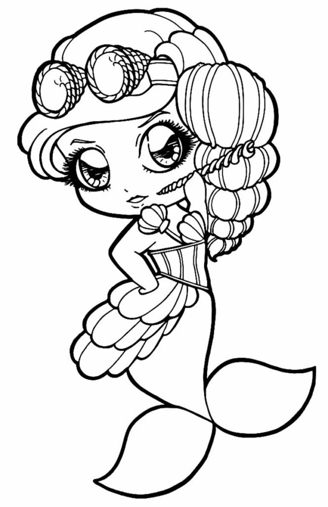 desenho de sereia para colorir 9