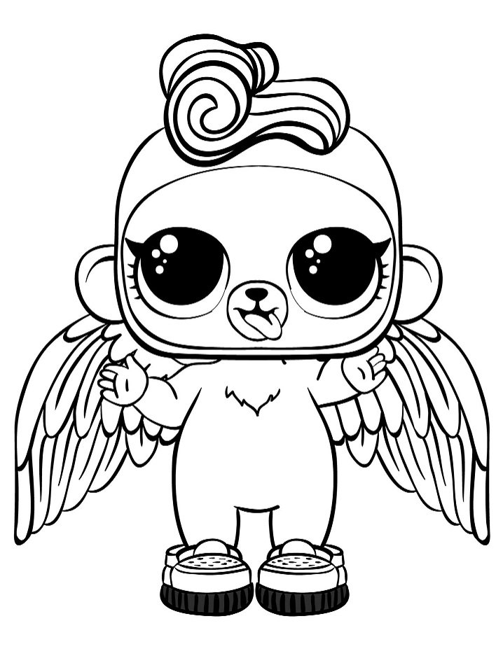 desenho lol surprise para colorir anjo
