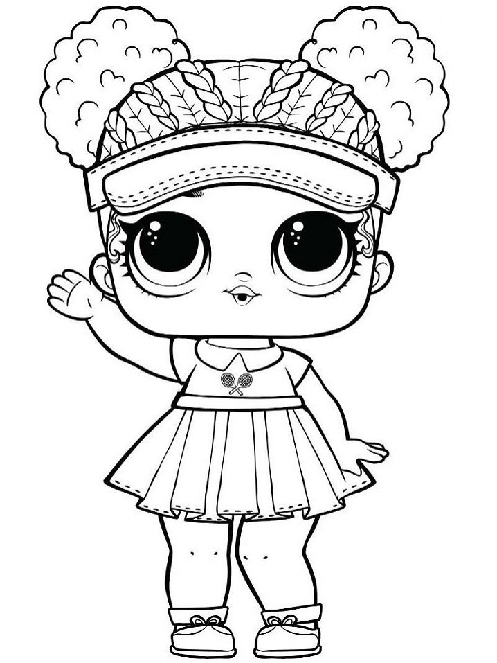 desenho lol surprise para colorir atletica
