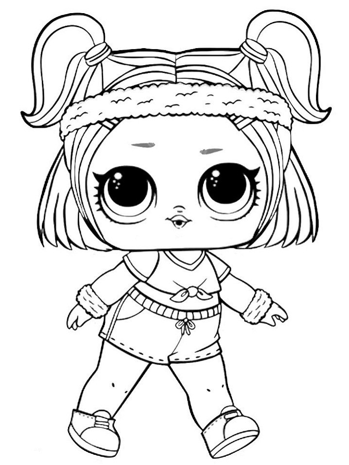 desenho lol surprise para colorir esportista