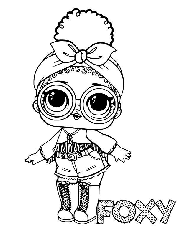desenho lol surprise para colorir foxy