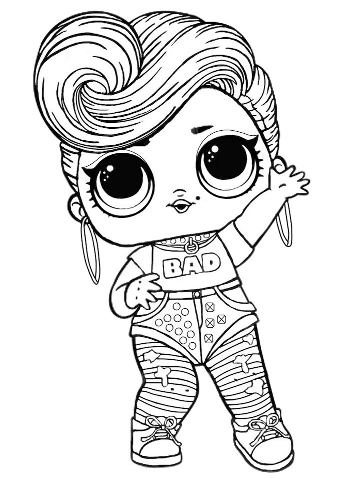 desenho lol surprise para colorir joias
