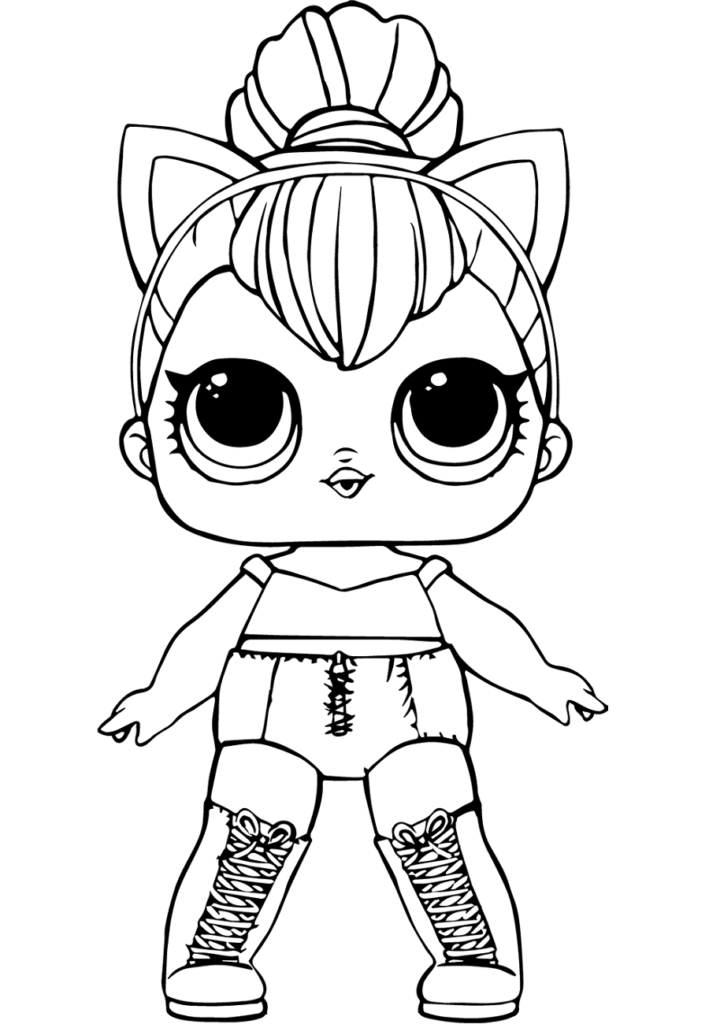 desenho lol surprise para colorir lol_boneco_kitty_queen-a4