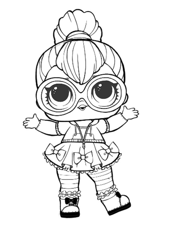 desenho lol surprise para colorir neon