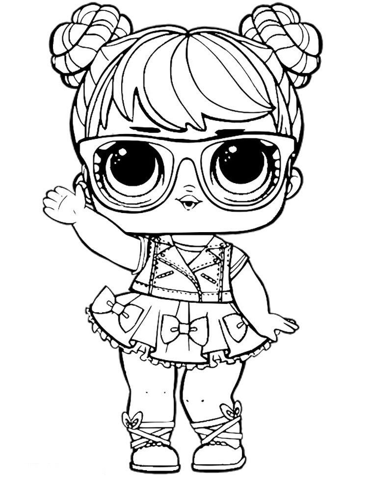 desenho lol surprise para colorir oculos