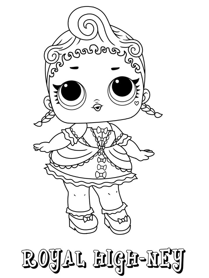 desenho lol surprise para colorir royal high key