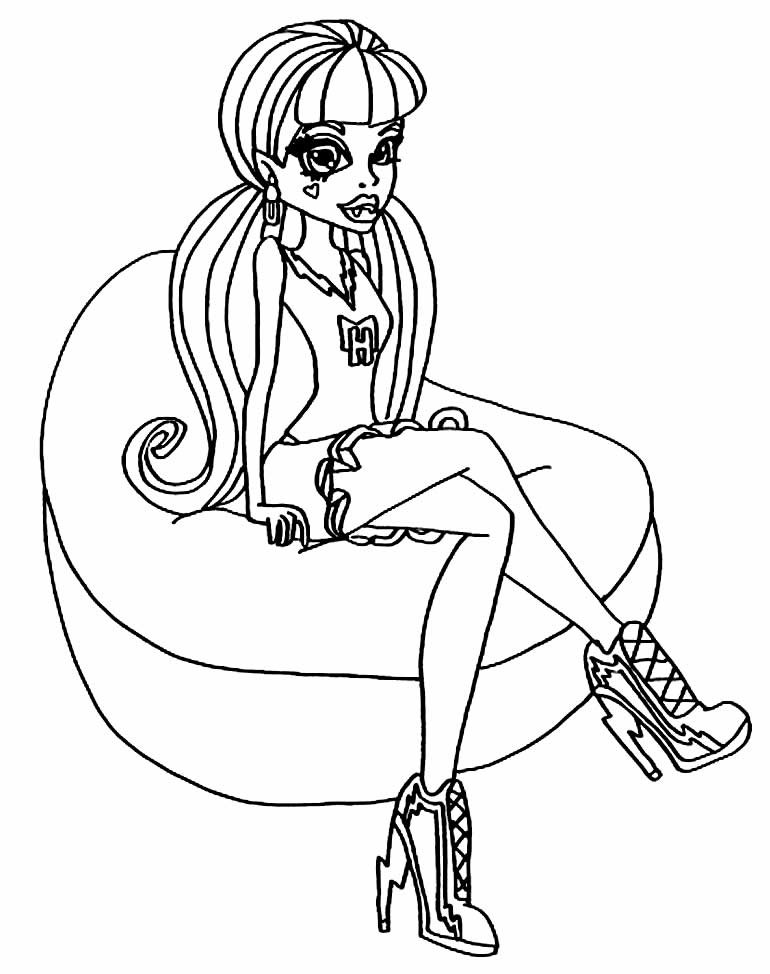 desenho monster high para colorir draculaura pintar