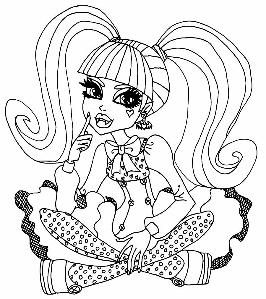 desenho monster high para colorir draculaura