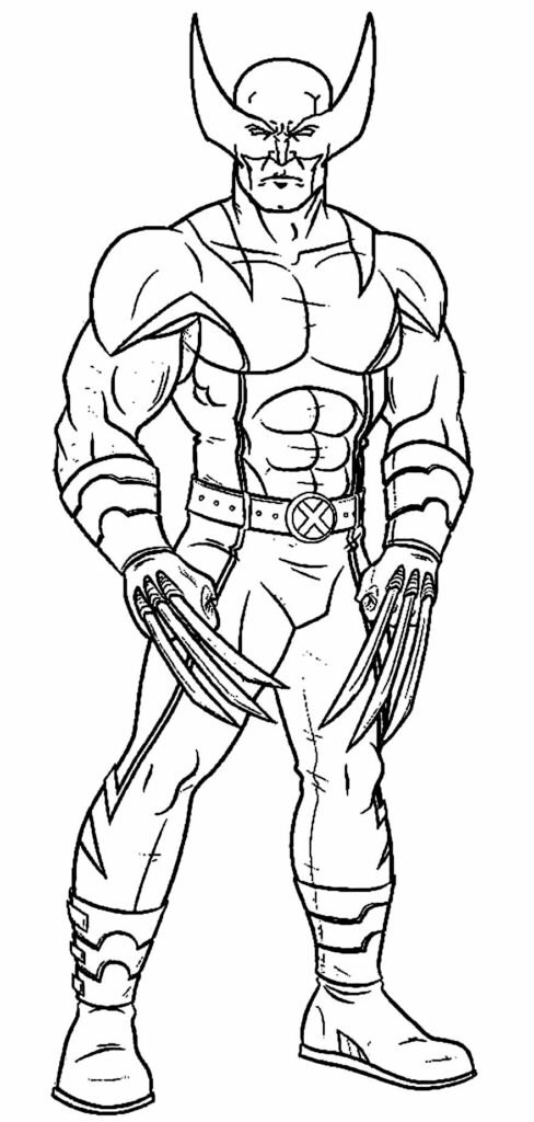desenho para colorir de wolverine 1