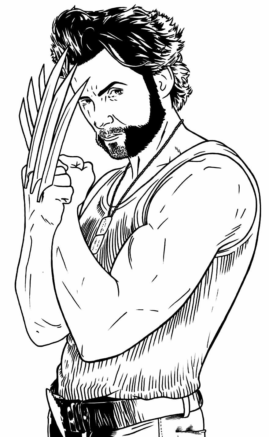 Desenhos do Wolverine para Colorir e Imprimir