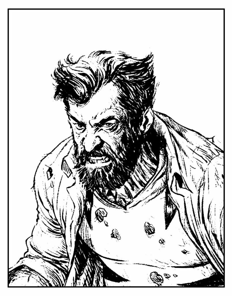 desenho para colorir de wolverine 14