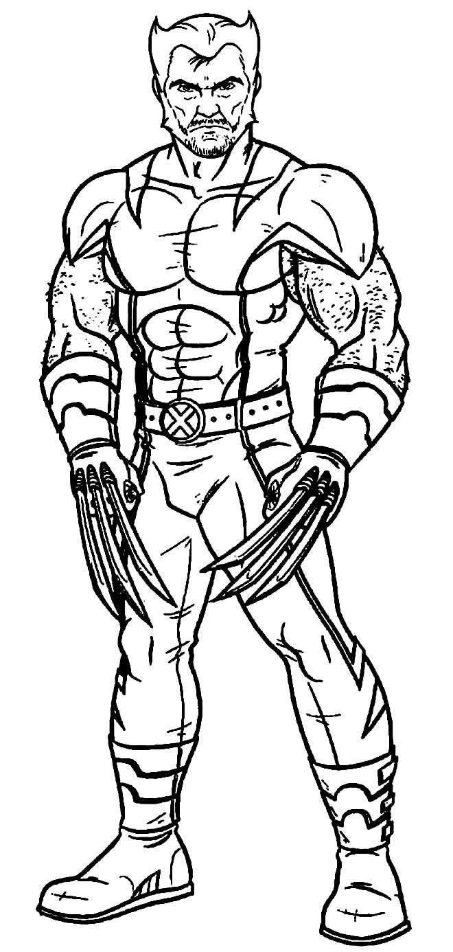 Desenhos do Wolverine para Colorir e Imprimir