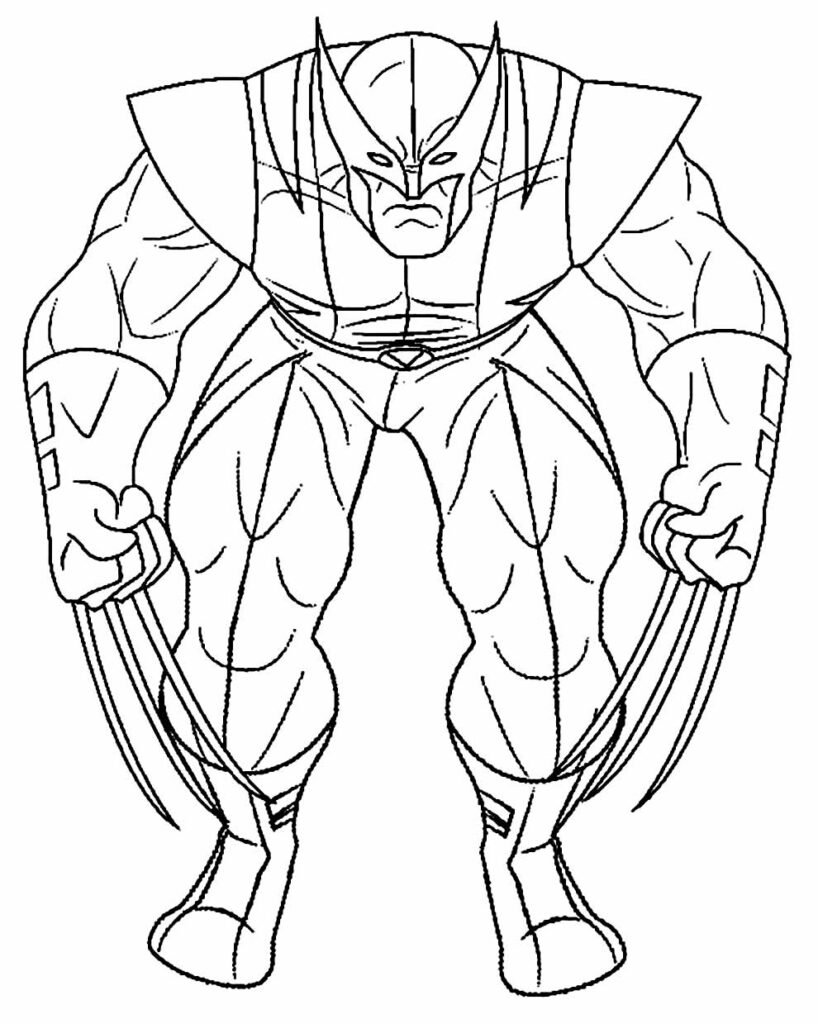 desenho para colorir de wolverine 2