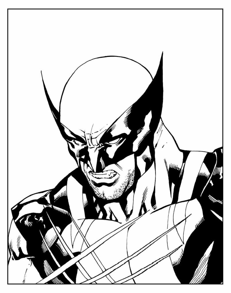 desenho para colorir de wolverine 22