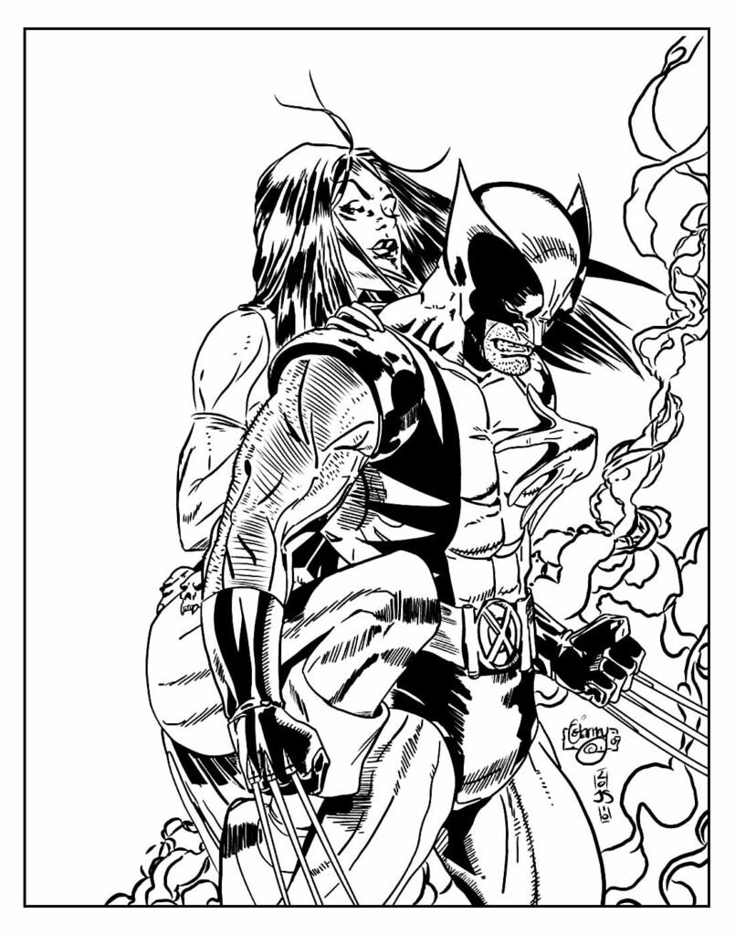desenho para colorir de wolverine 23