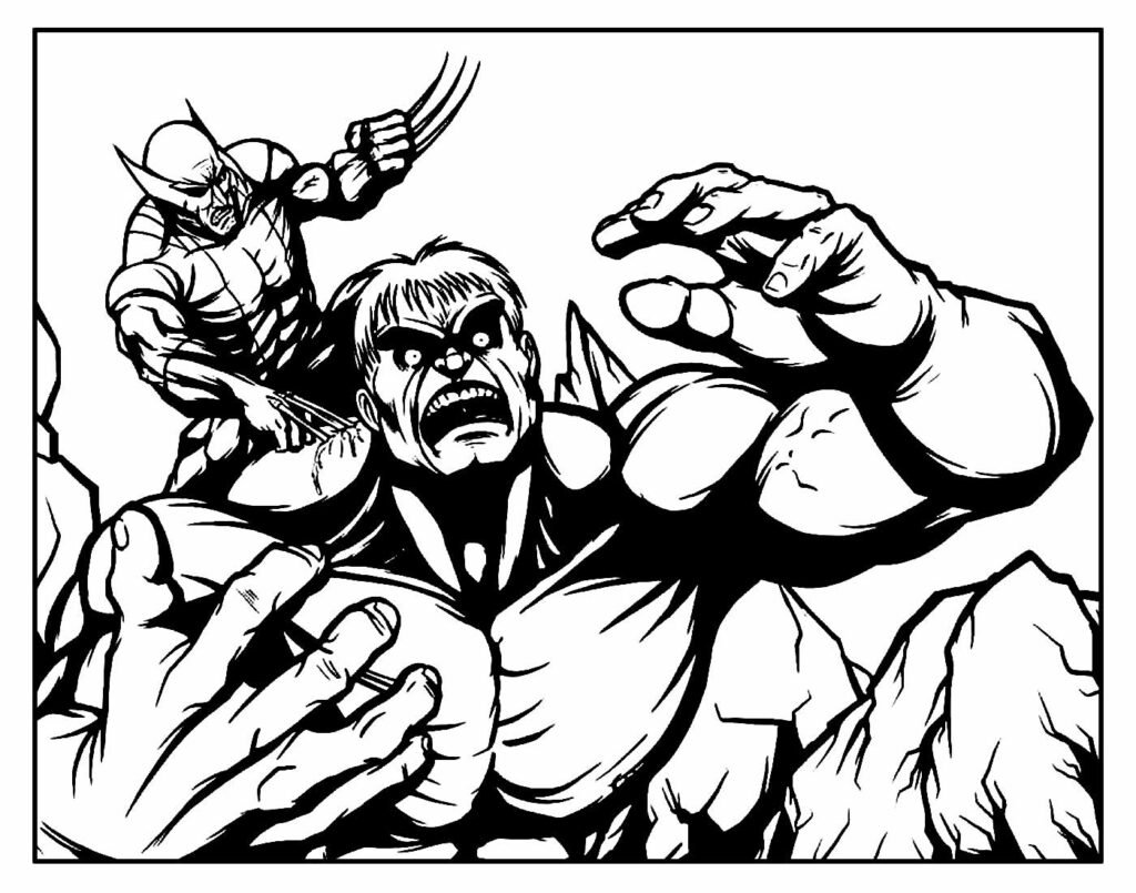 desenho para colorir de wolverine 25