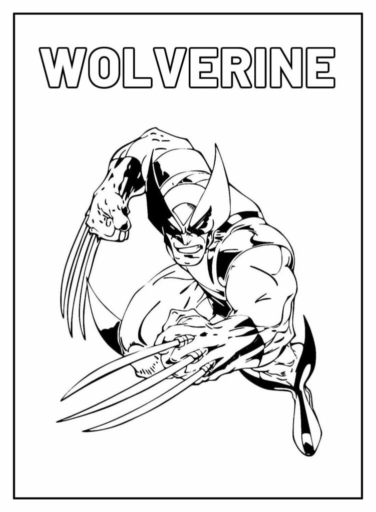 desenho para colorir de wolverine 29